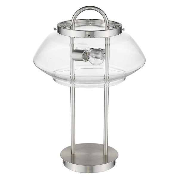 Garner 2-Light Satin Nickel Table Lamp